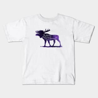 Moose Bible Verse - Joshua 1 9 Be Strong And Courageous Kids T-Shirt